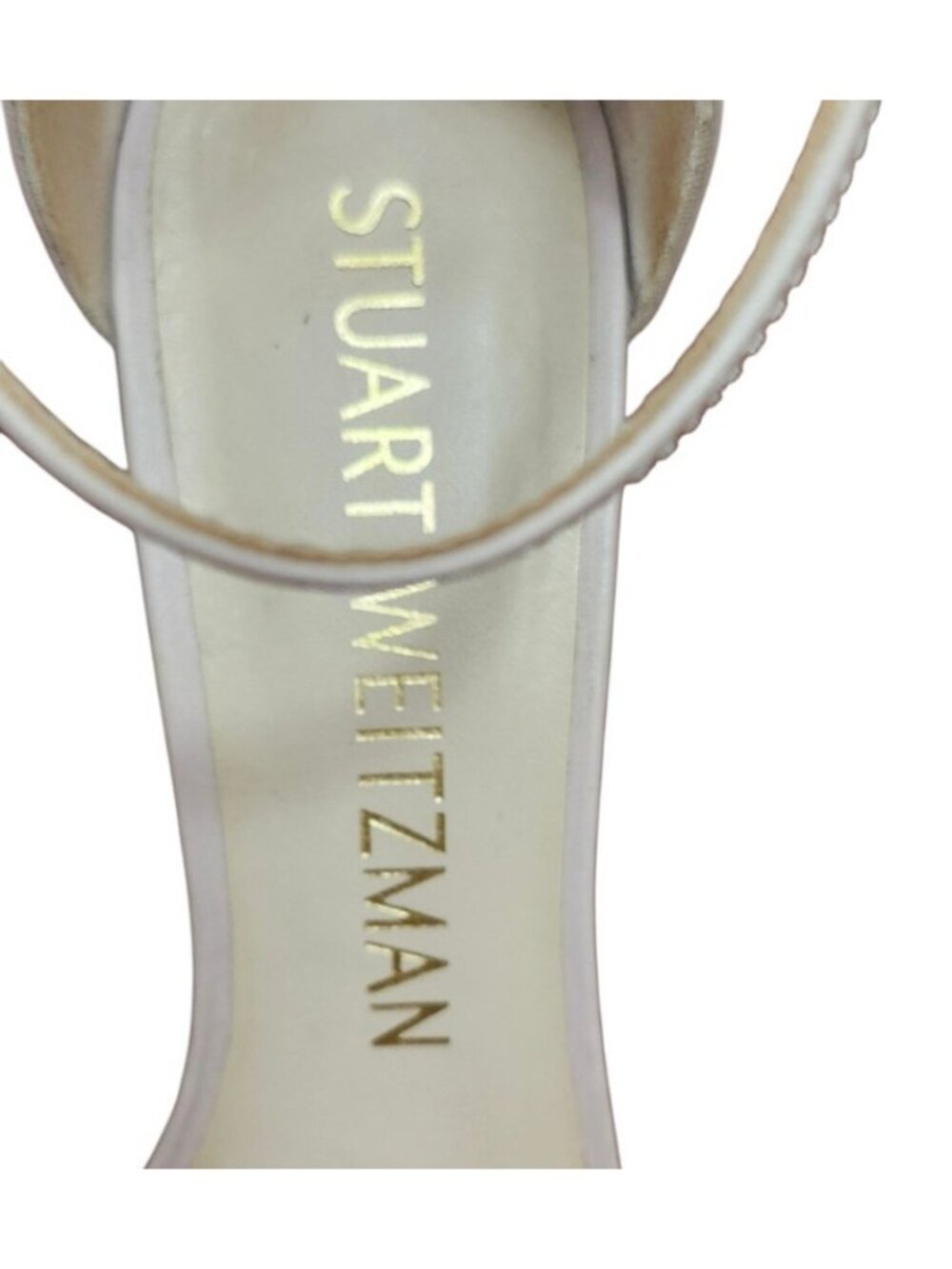Stuart Weitzman NearlyNude Ankle Strap Sandals 8.5 Blush Pink Leather Block Hees - Picture 13 of 16